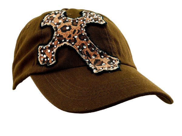 Ladies Cap Leopard Cross